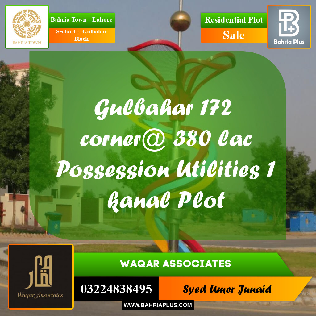 Residential Plot for Sale in Sector C - Gulbahar Block -  Bahria Town, Lahore - (BP-192648)