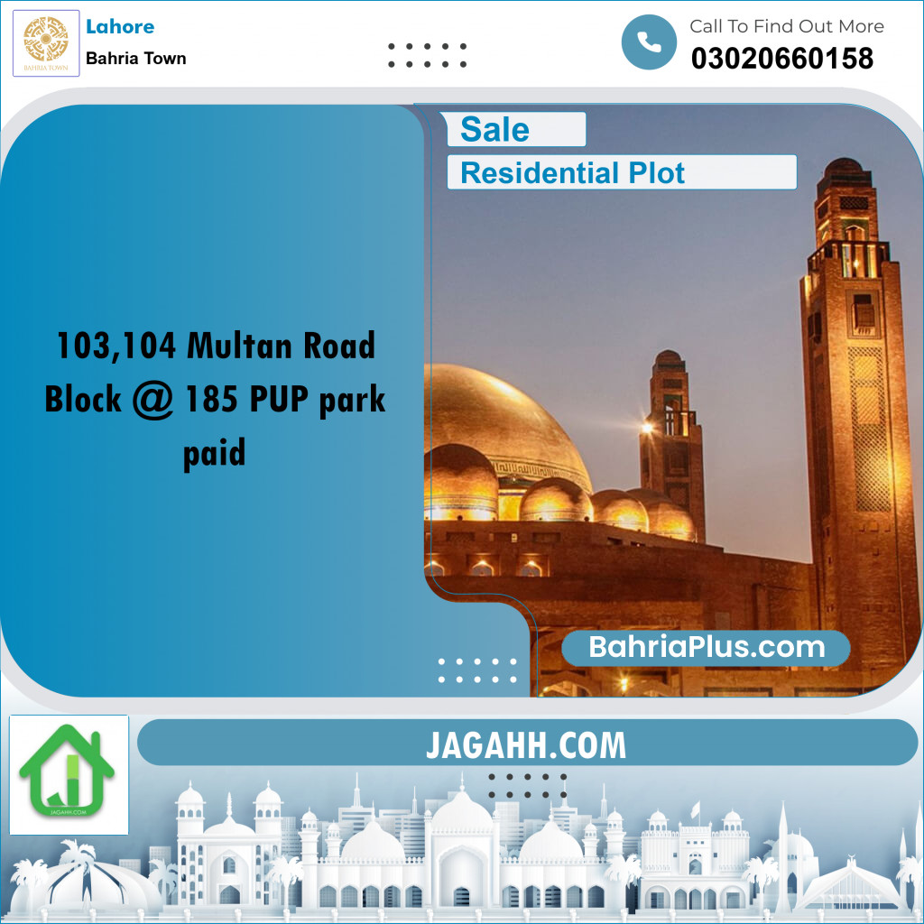 Residential Plot for Sale in Bahria Town, Lahore - (BP-192652)