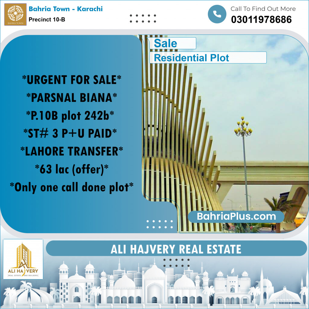 125 Sq. Yards Residential Plot for Sale in Precinct 10-B -  Bahria Town, Karachi - (BP-192808)