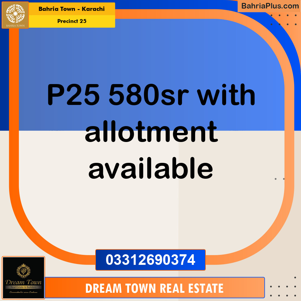 125 Sq. Yards Residential Plot for Sale in Precinct 25 -  Bahria Town, Karachi - (BP-192809)