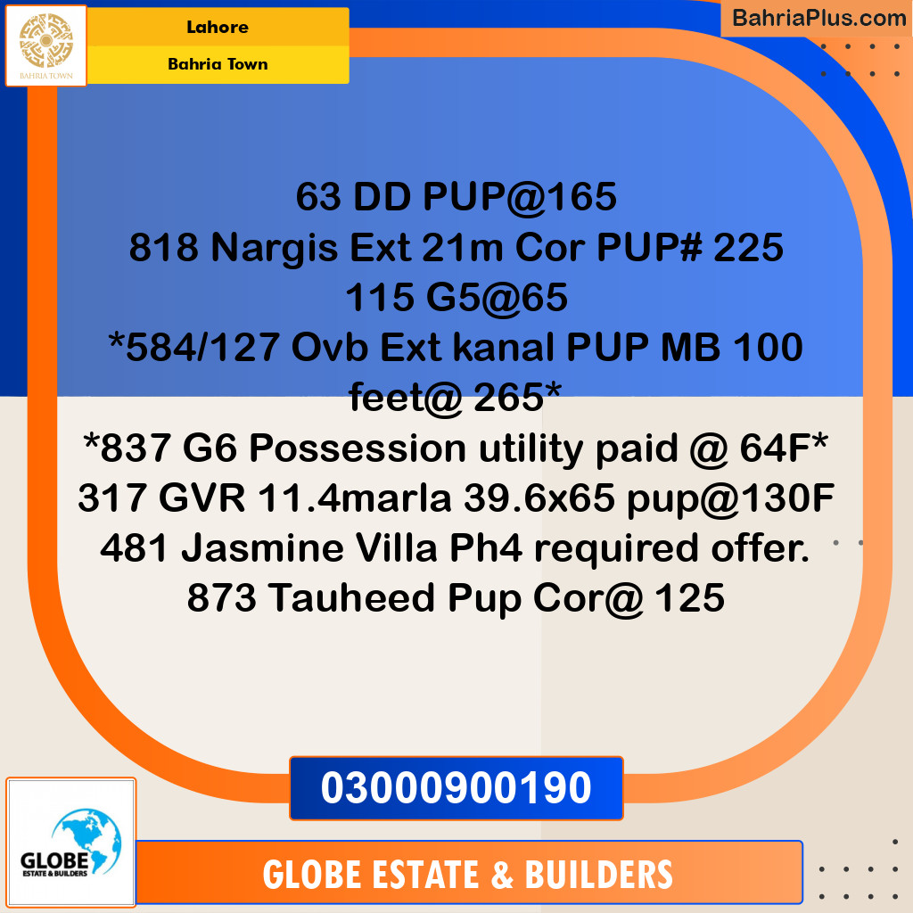 Residential Plot for Sale in Bahria Town, Lahore - (BP-192952)