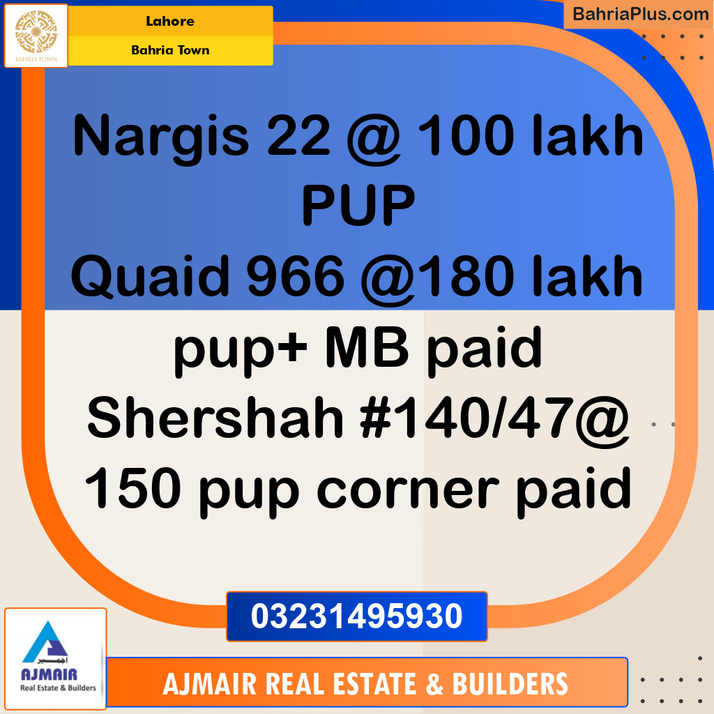 Residential Plot for Sale in Bahria Town, Lahore - (BP-192955)