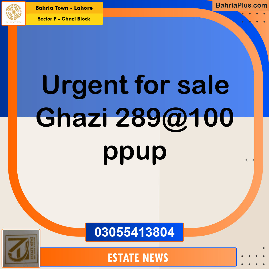 Residential Plot for Sale in Sector F - Ghazi Block - Bahria Town, Lahore - (BP-193060)