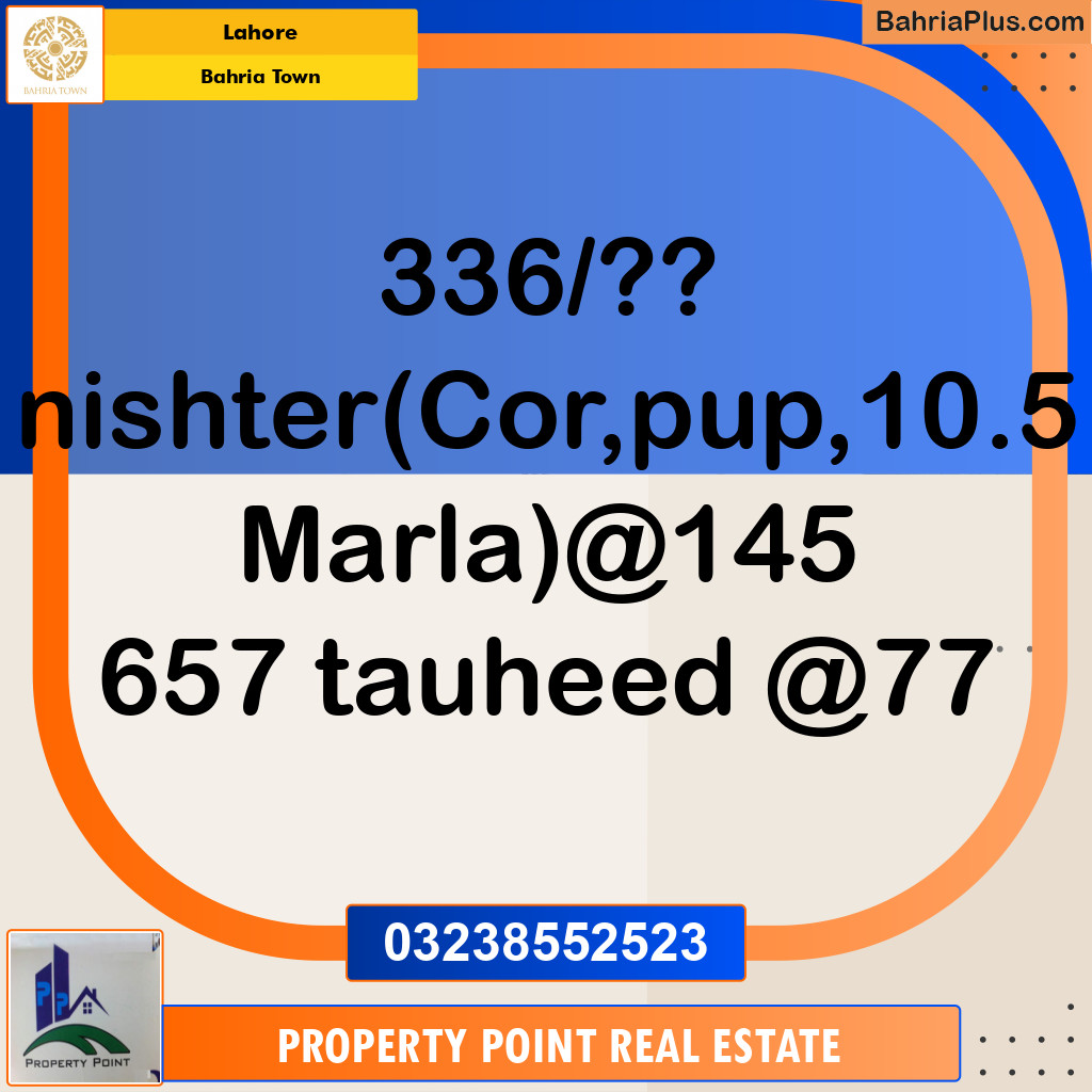 Residential Plot for Sale in Bahria Town, Lahore - (BP-193064)