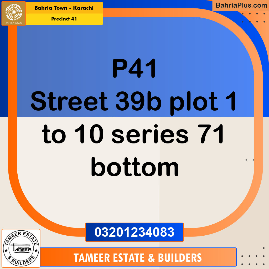 500 Sq. Yards Residential Plot for Sale in Precinct 41 -  Bahria Town, Karachi - (BP-193099)