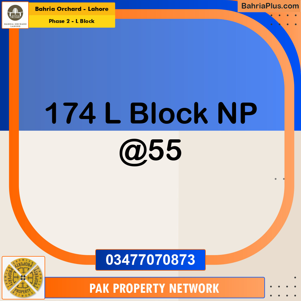 Residential Plot for Sale in Phase 2 - L Block -  Bahria Orchard, Lahore - (BP-193100)