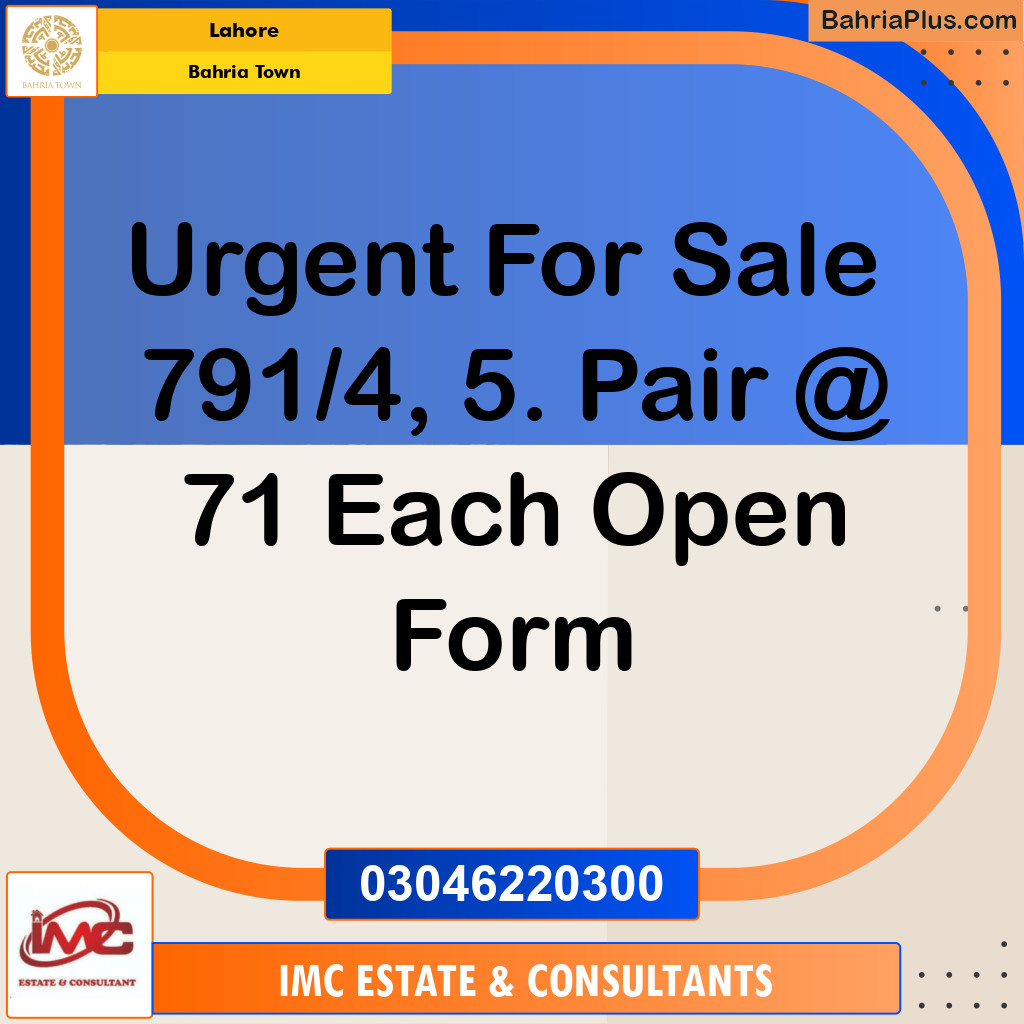 Residential Plot for Sale in Bahria Town, Lahore - (BP-193130)