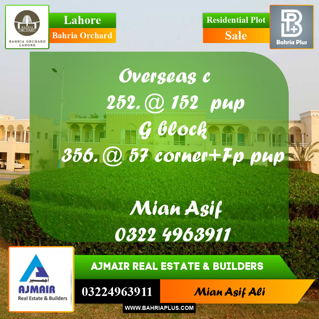 Residential Plot for Sale in Bahria Orchard, Lahore - (BP-193170)