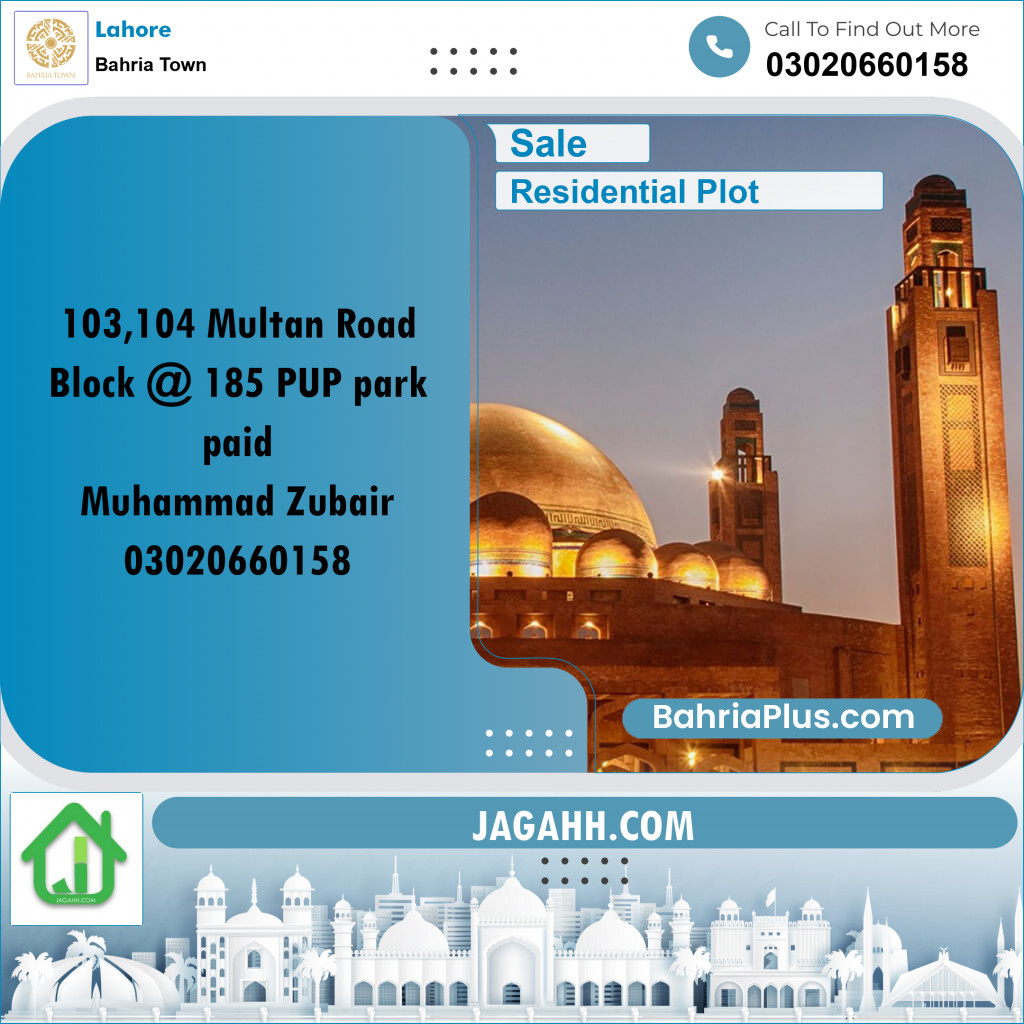 Residential Plot for Sale in Bahria Town, Lahore - (BP-193193)