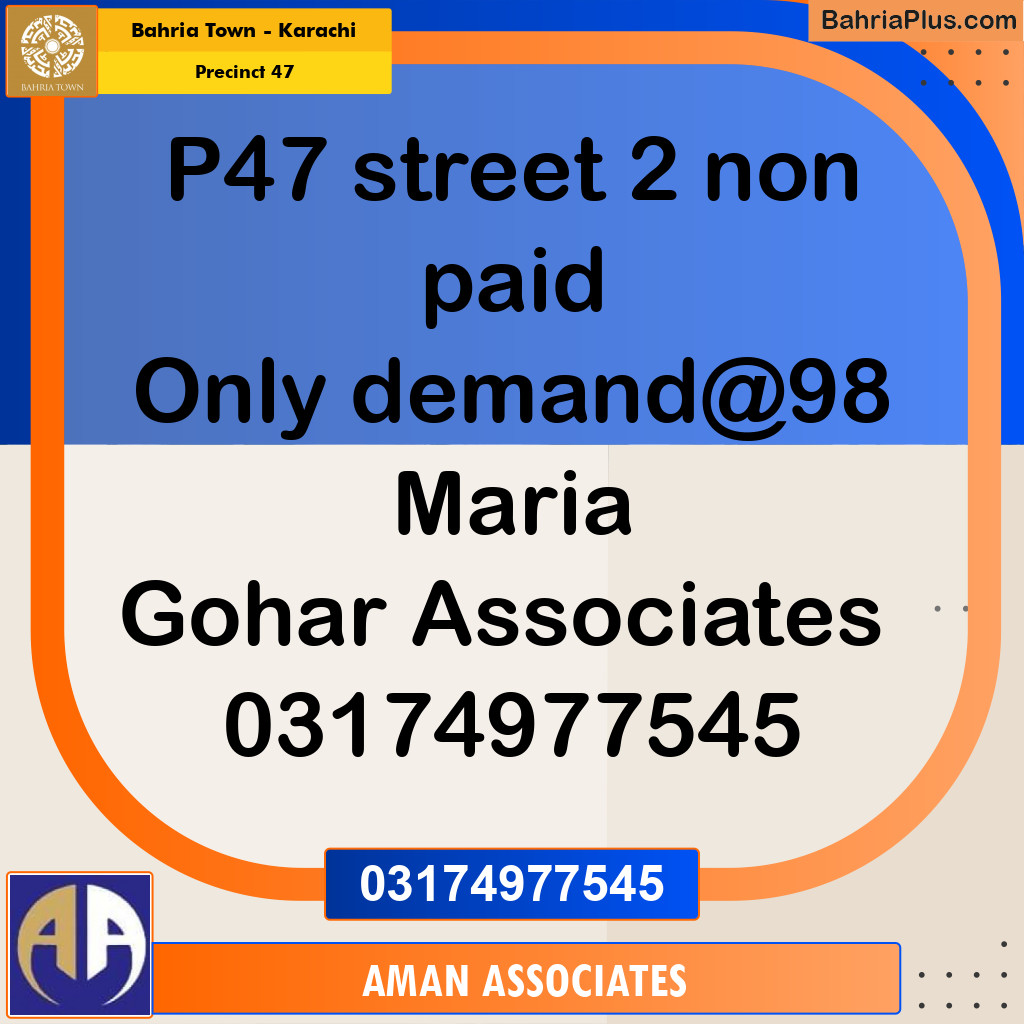 250 Sq. Yards Residential Plot for Sale in Precinct 47 -  Bahria Town, Karachi - (BP-193227)