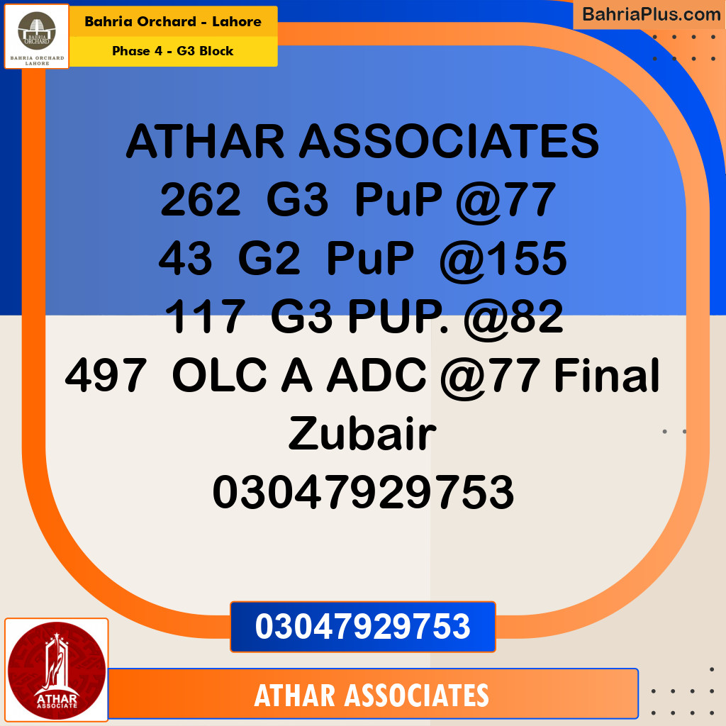 Residential Plot for Sale in Phase 4 - G3 Block -  Bahria Orchard, Lahore - (BP-193235)