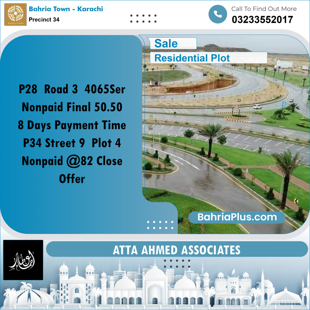 250 Sq. Yards Residential Plot for Sale in Precinct 34 -  Bahria Town, Karachi - (BP-193249)