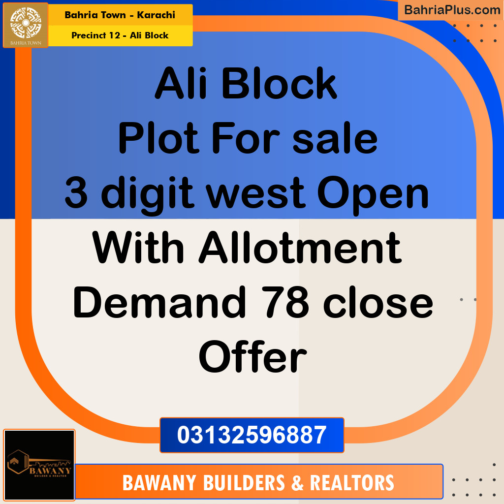 125 Sq. Yards Residential Plot for Sale in Precinct 12 - Ali Block -  Bahria Town, Karachi - (BP-193295)