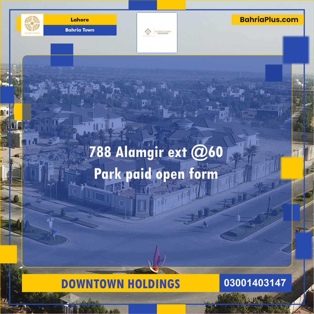 Residential Plot for Sale in Bahria Town, Lahore - (BP-193301)