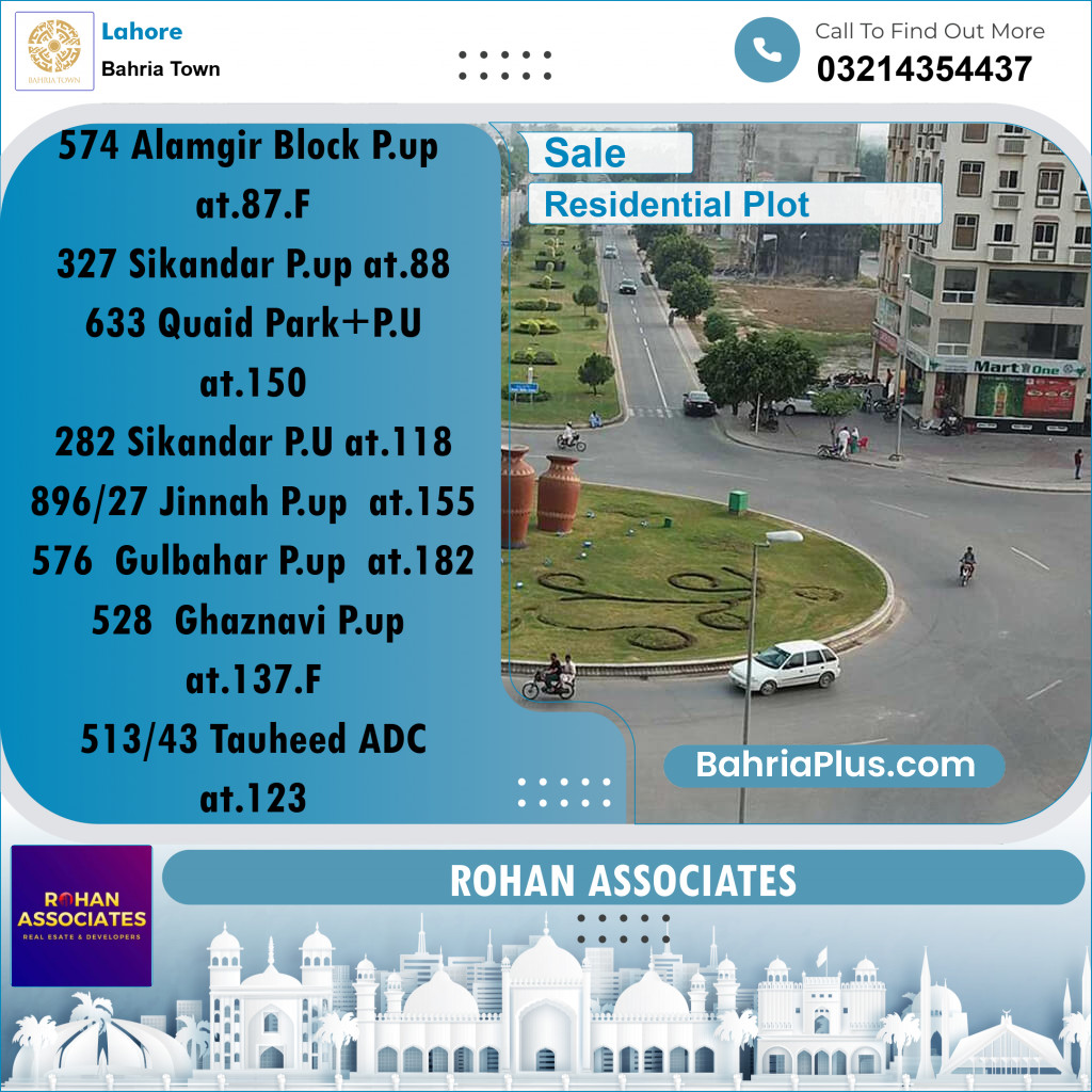 Residential Plot for Sale in Bahria Town, Lahore - (BP-193402)