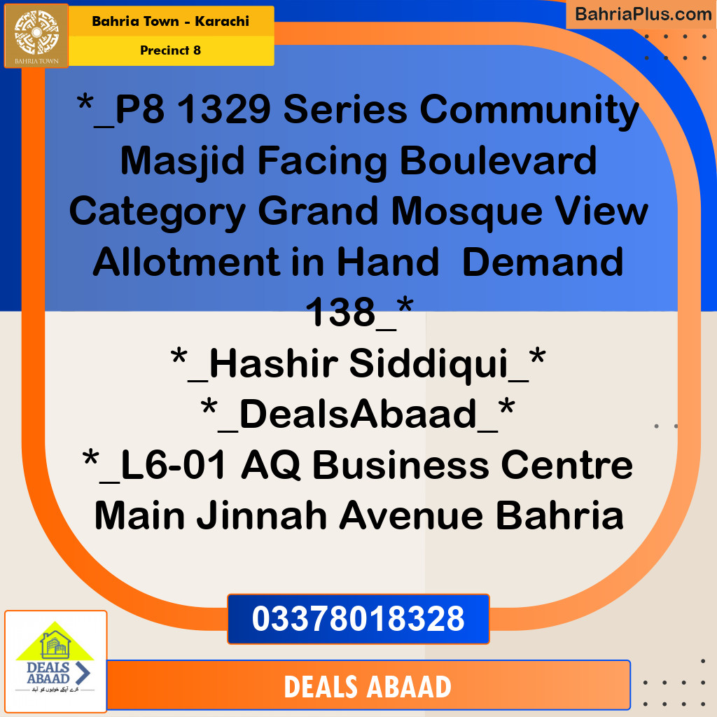250 Sq. Yards Residential Plot for Sale in Precinct 8 -  Bahria Town, Karachi - (BP-193417)