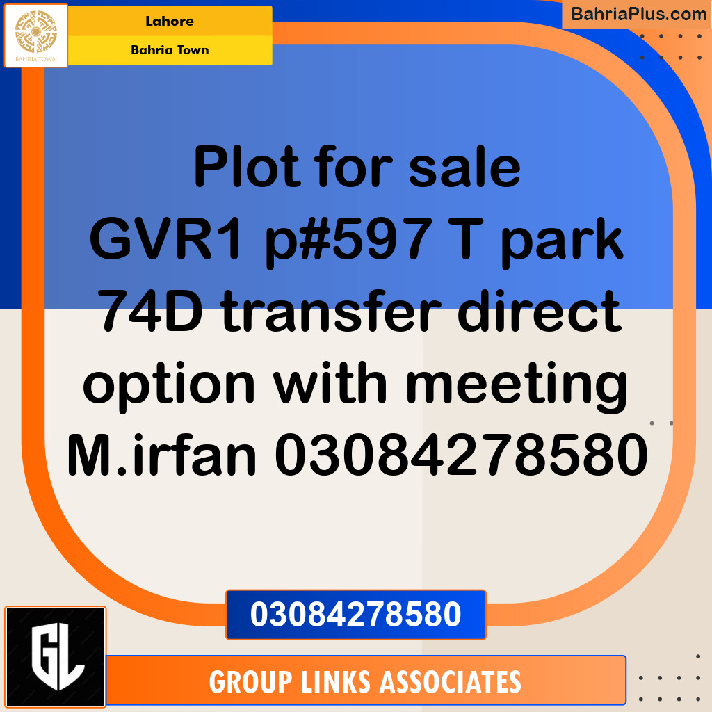 Residential Plot for Sale in Bahria Town, Lahore - (BP-193443)