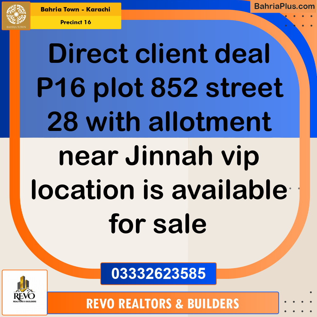 250 Sq. Yards Residential Plot for Sale in Precinct 16 -  Bahria Town, Karachi - (BP-193457)