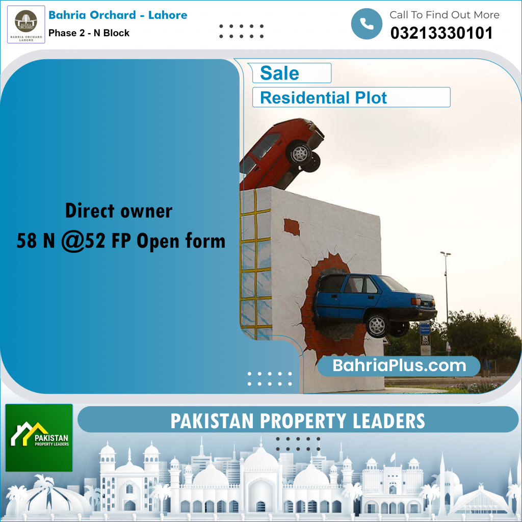 Residential Plot for Sale in Phase 2 - N Block -  Bahria Orchard, Lahore - (BP-193460)