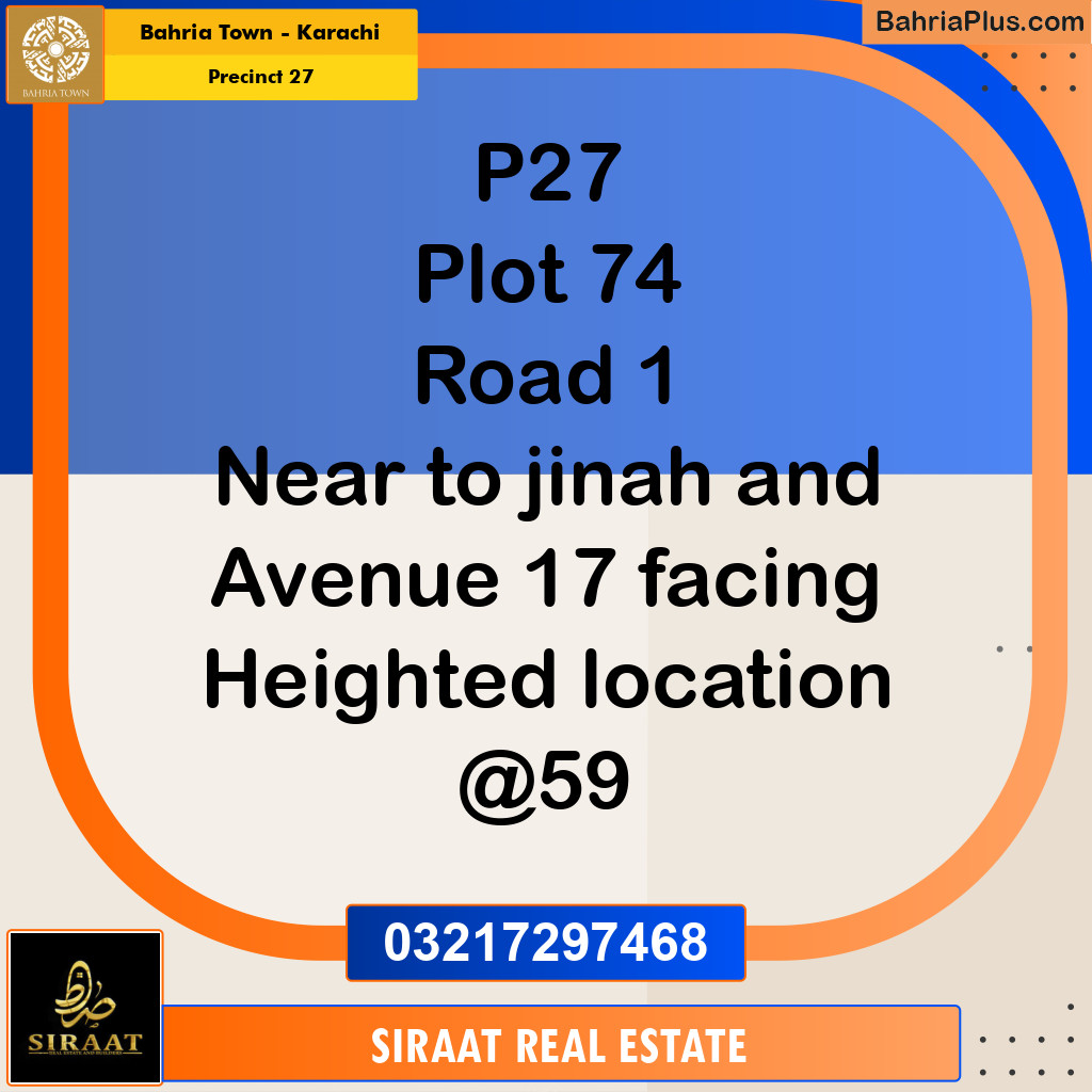 Residential Plot for Sale in Precinct 27 -  Bahria Town, Karachi - (BP-193494)