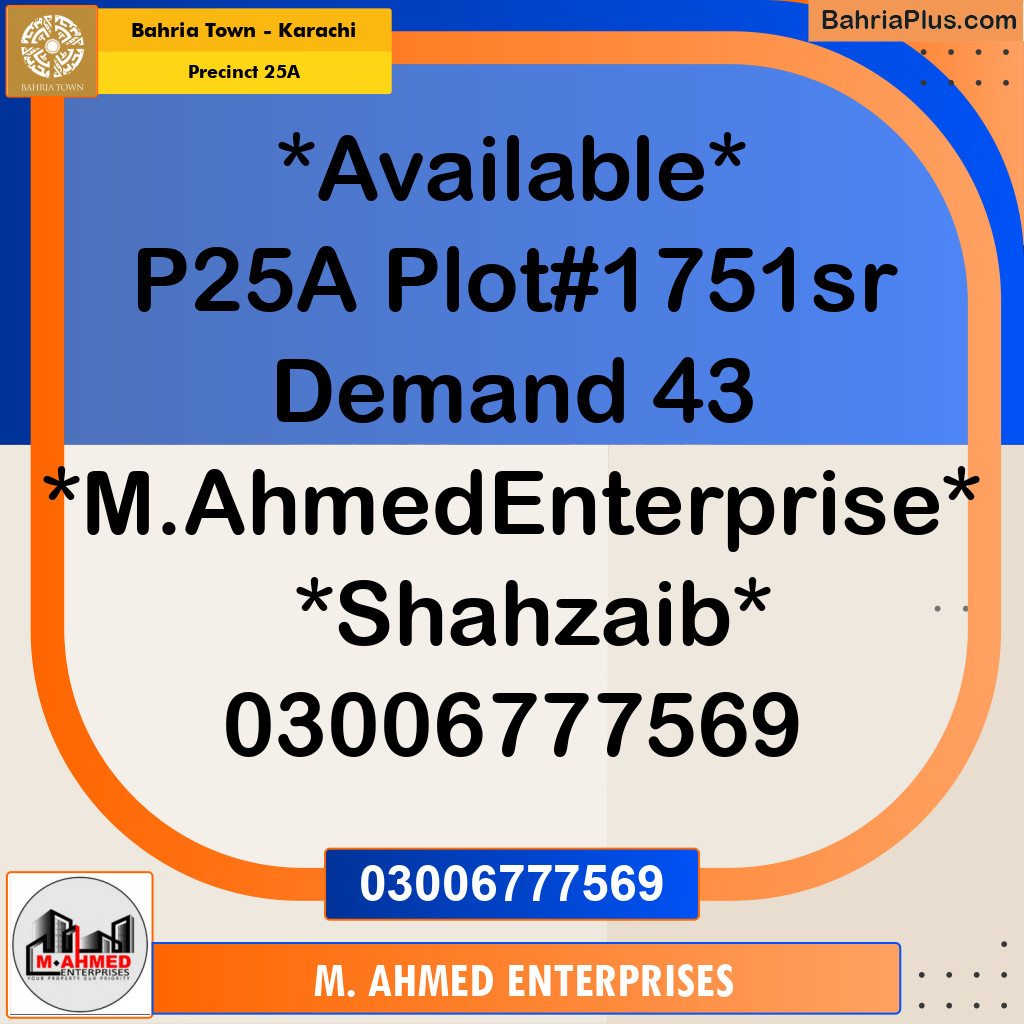 125 Sq. Yards Residential Plot for Sale in Precinct 25A -  Bahria Town, Karachi - (BP-193537)