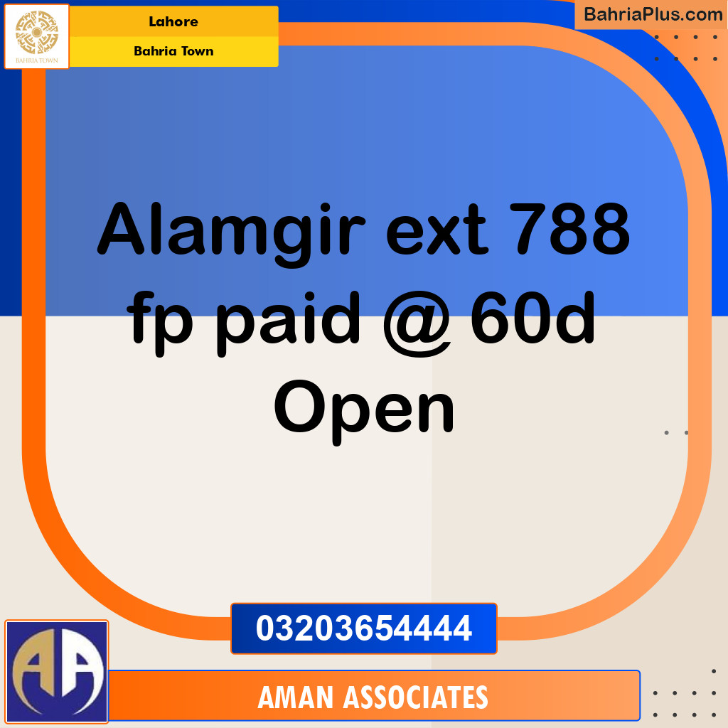 Residential Plot for Sale in Bahria Town, Lahore - (BP-193557)