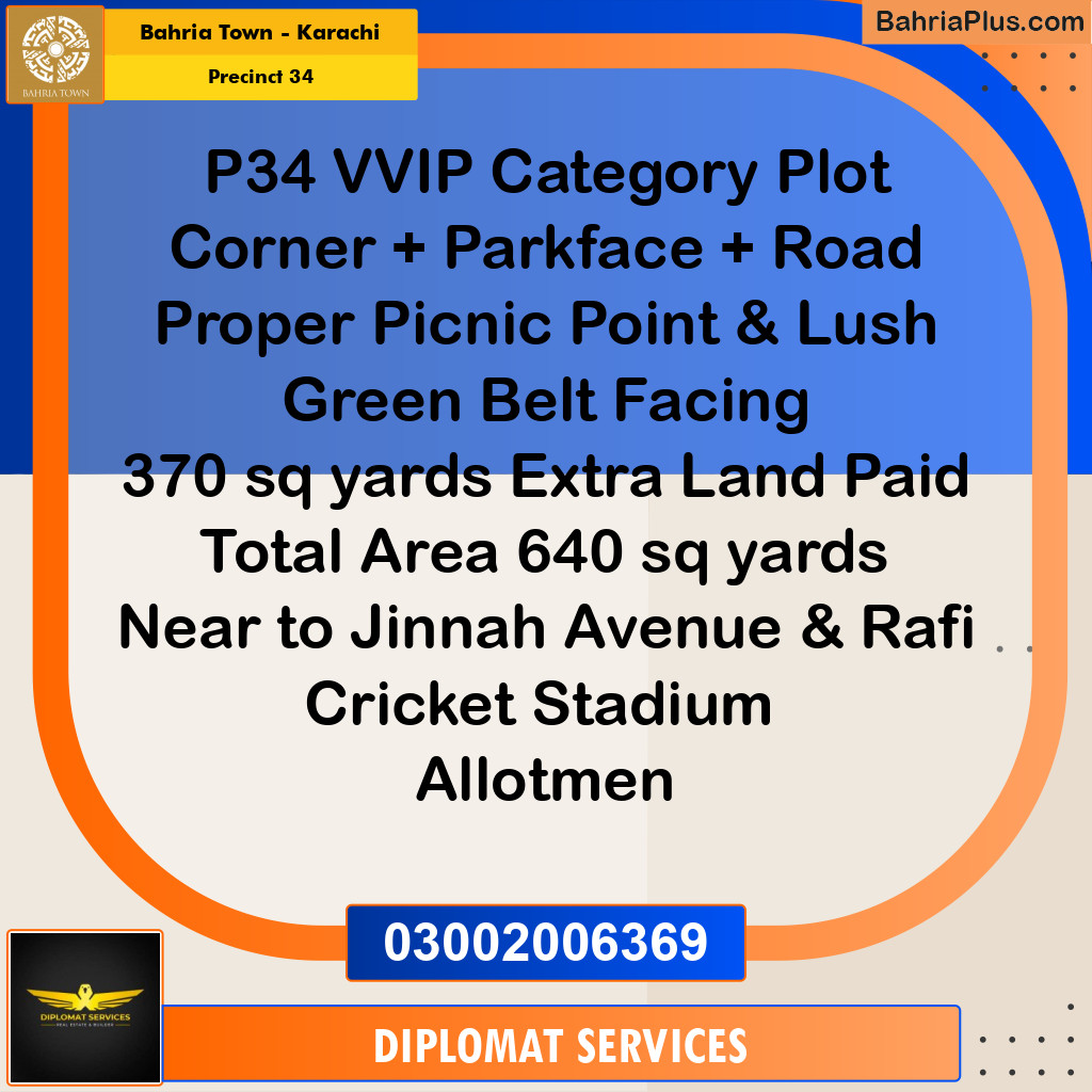 250 Sq. Yards Residential Plot for Sale in Precinct 34 -  Bahria Town, Karachi - (BP-193579)