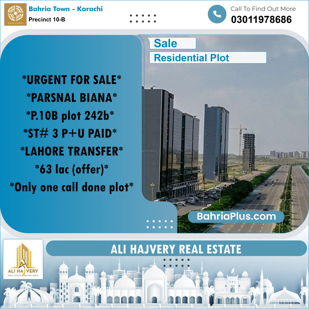 125 Sq. Yards Residential Plot for Sale in Precinct 10-B -  Bahria Town, Karachi - (BP-193582)