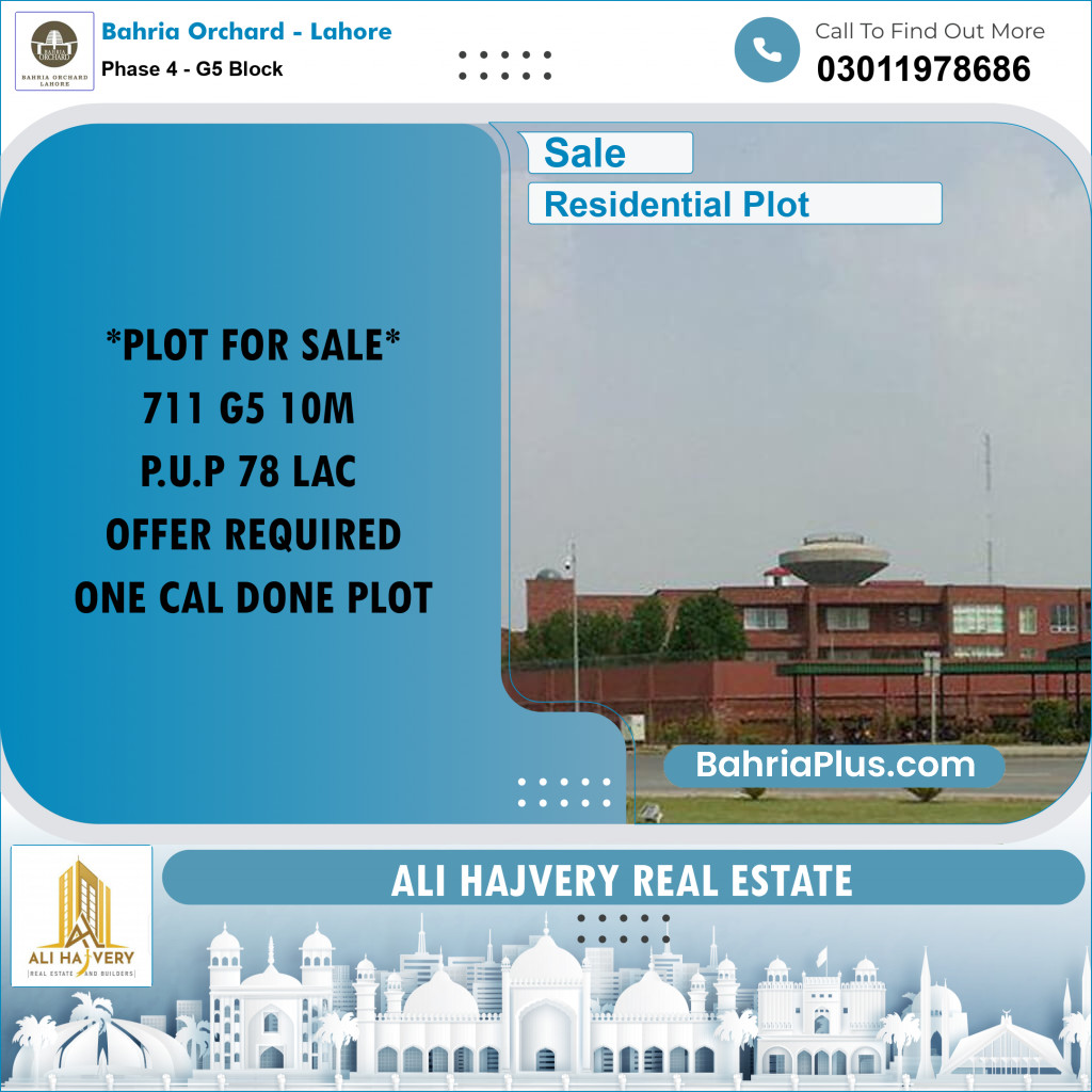 Residential Plot for Sale in Phase 4 - G5 Block -  Bahria Orchard, Lahore - (BP-193584)
