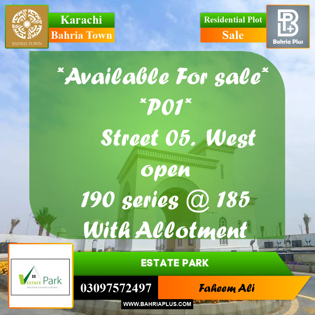 Residential Plot for Sale in Bahria Town, Karachi - (BP-193605)