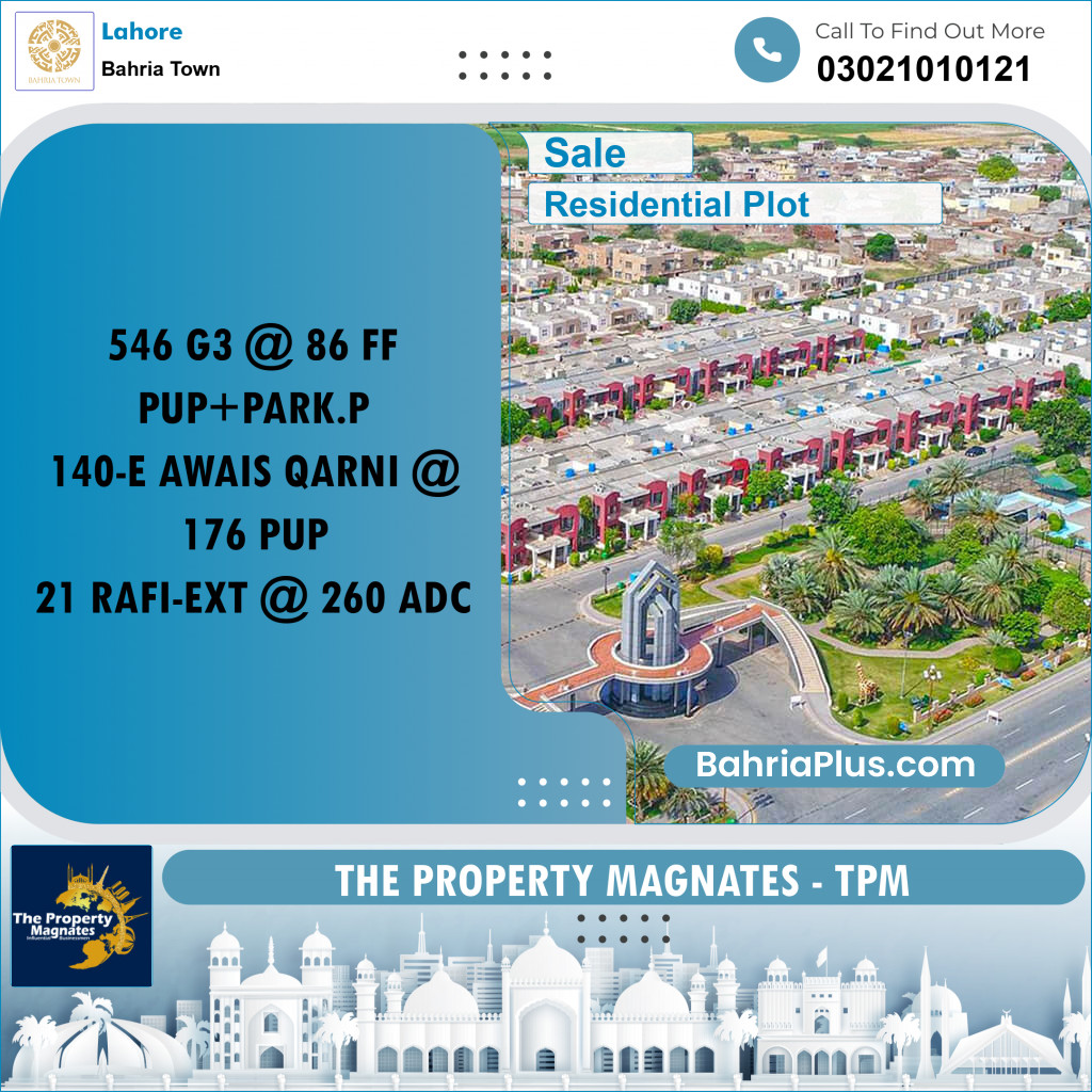 Residential Plot for Sale in Bahria Town, Lahore - (BP-193649)