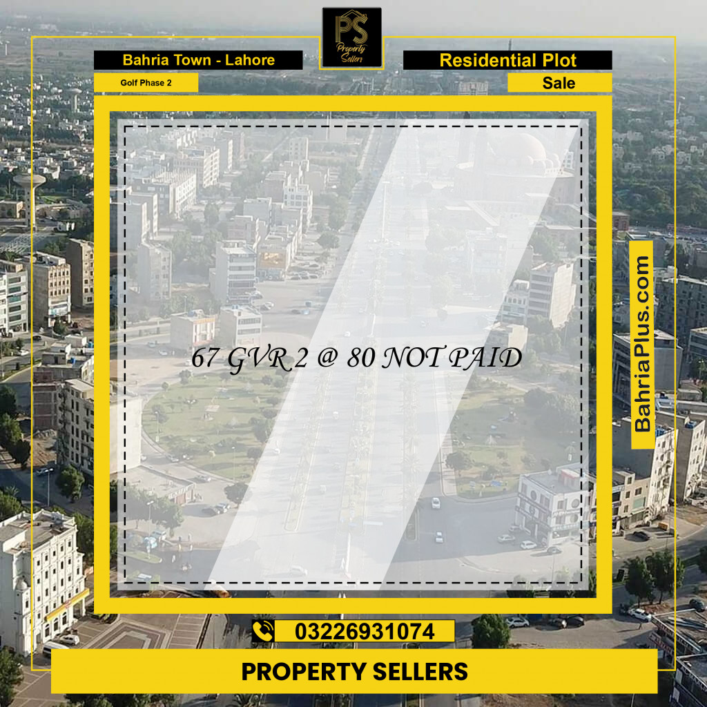 Residential Plot for Sale in Golf Phase 2 - Bahria Town, Lahore - (BP-193682)