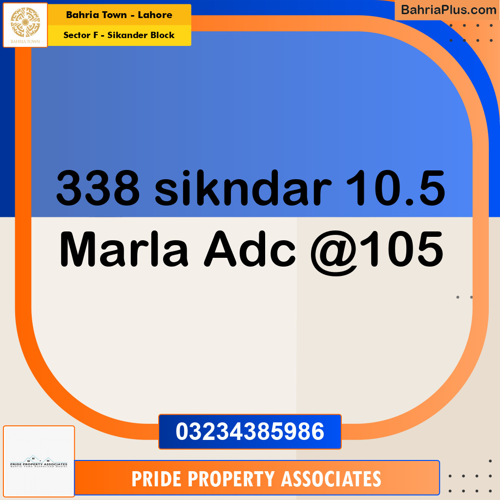 Residential Plot for Sale in Sector F - Sikander Block -  Bahria Town, Lahore - (BP-193715)