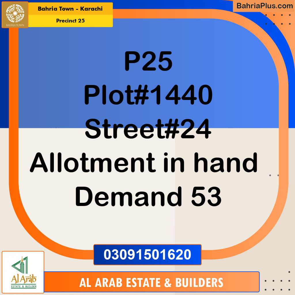 125 Sq. Yards Residential Plot for Sale in Precinct 25 -  Bahria Town, Karachi - (BP-193725)