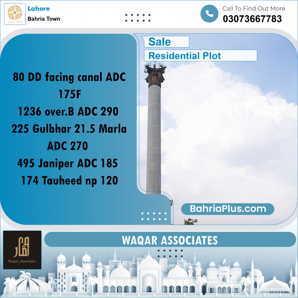 Residential Plot for Sale in Bahria Town, Lahore - (BP-193739)