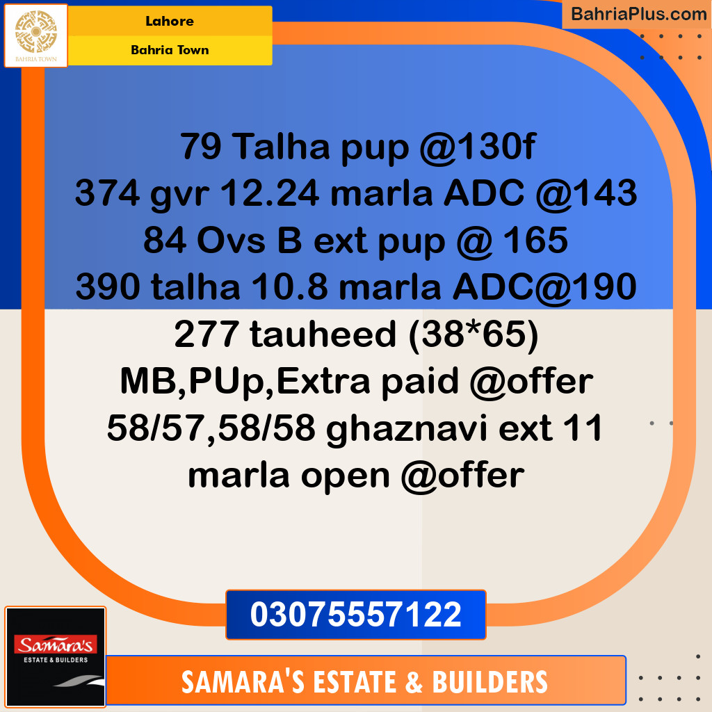 Residential Plot for Sale in Bahria Town, Lahore - (BP-193750)