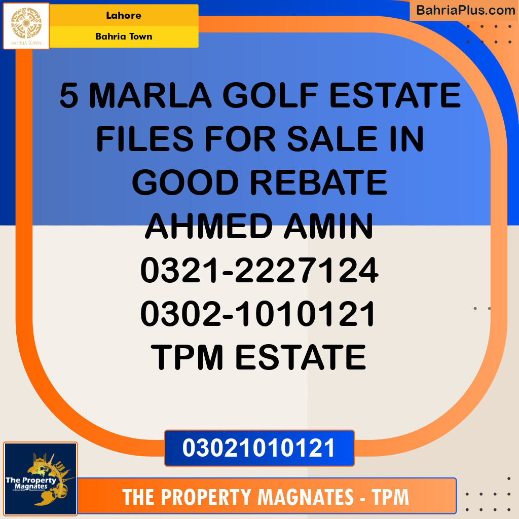 Residential Plot for Sale in Bahria Town, Lahore - (BP-193774)