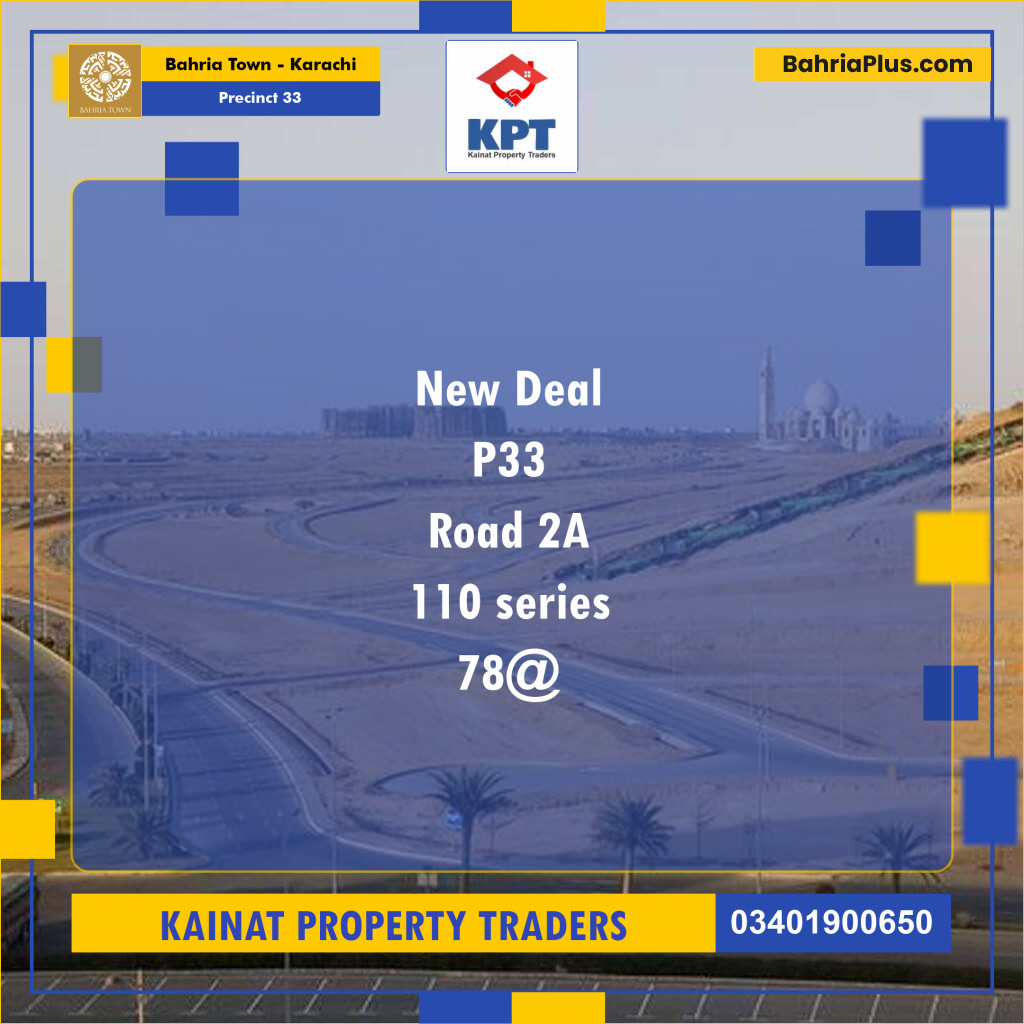 Residential Plot for Sale in Precinct 33 -  Bahria Town, Karachi - (BP-193843)