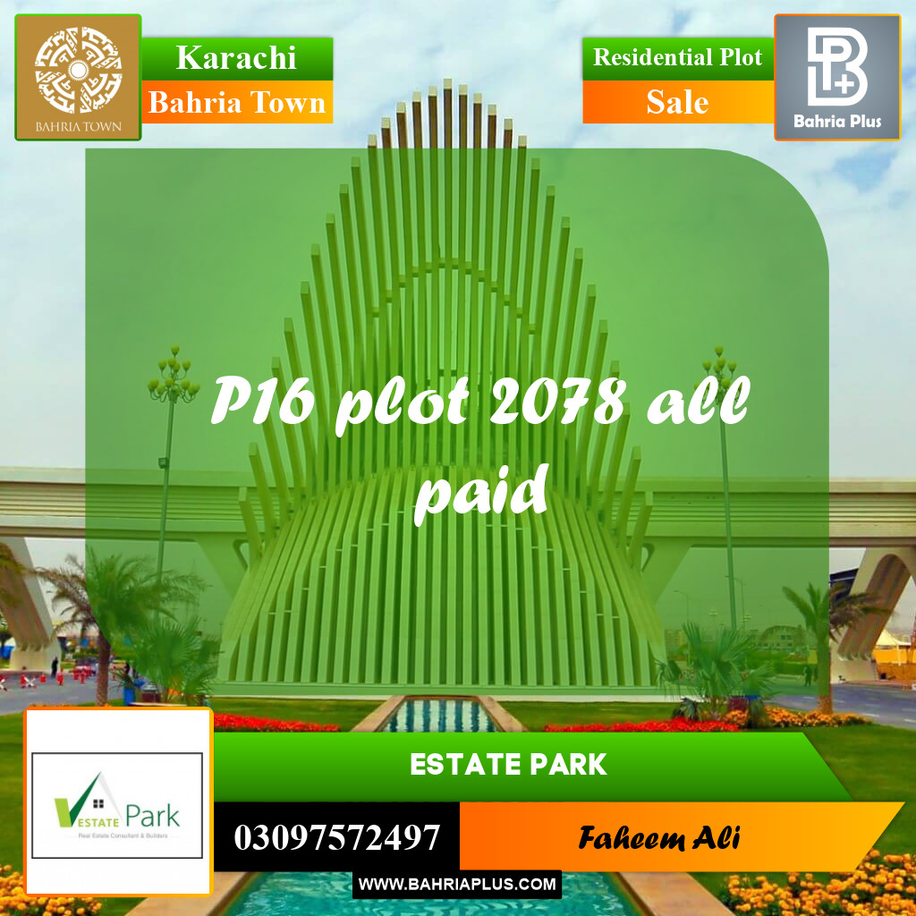 Residential Plot for Sale in Bahria Town, Karachi - (BP-193846)