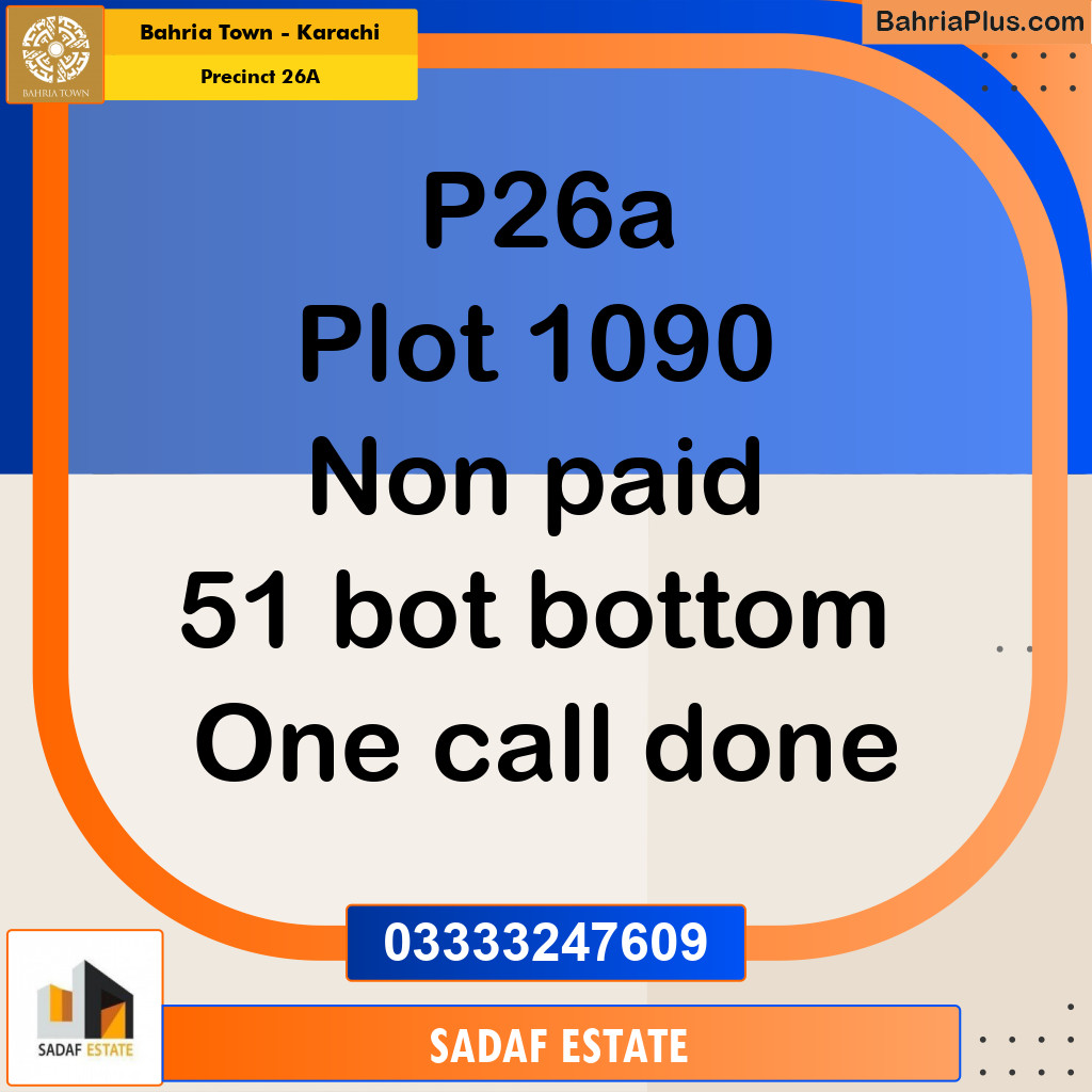 125 Sq. Yards Residential Plot for Sale in Precinct 26A - Bahria Town, Karachi - (BP-193848)