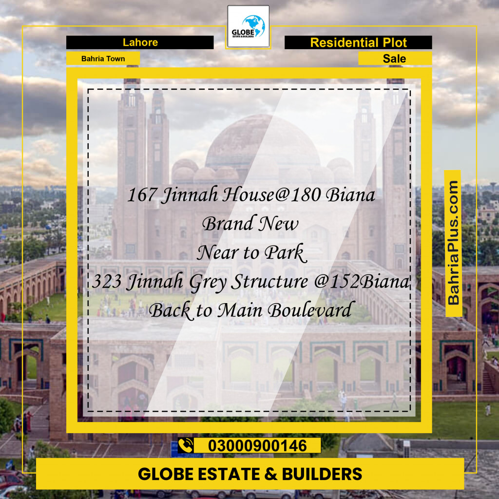 Residential Plot for Sale in Bahria Town, Lahore - (BP-193910)