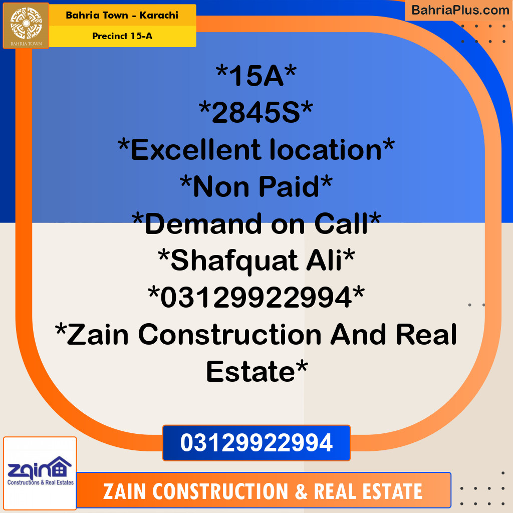 125 Sq. Yards Residential Plot for Sale in Precinct 15-A -  Bahria Town, Karachi - (BP-193953)