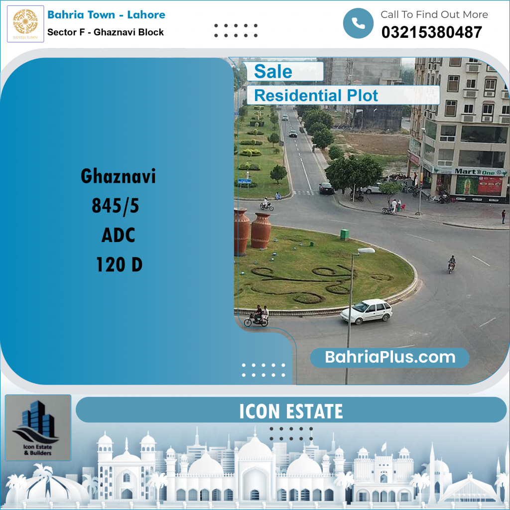 Residential Plot for Sale in Sector F - Ghaznavi Block -  Bahria Town, Lahore - (BP-193995)