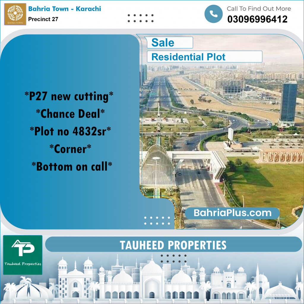 Residential Plot for Sale in Precinct 27 - Bahria Town, Karachi - (BP-194014)