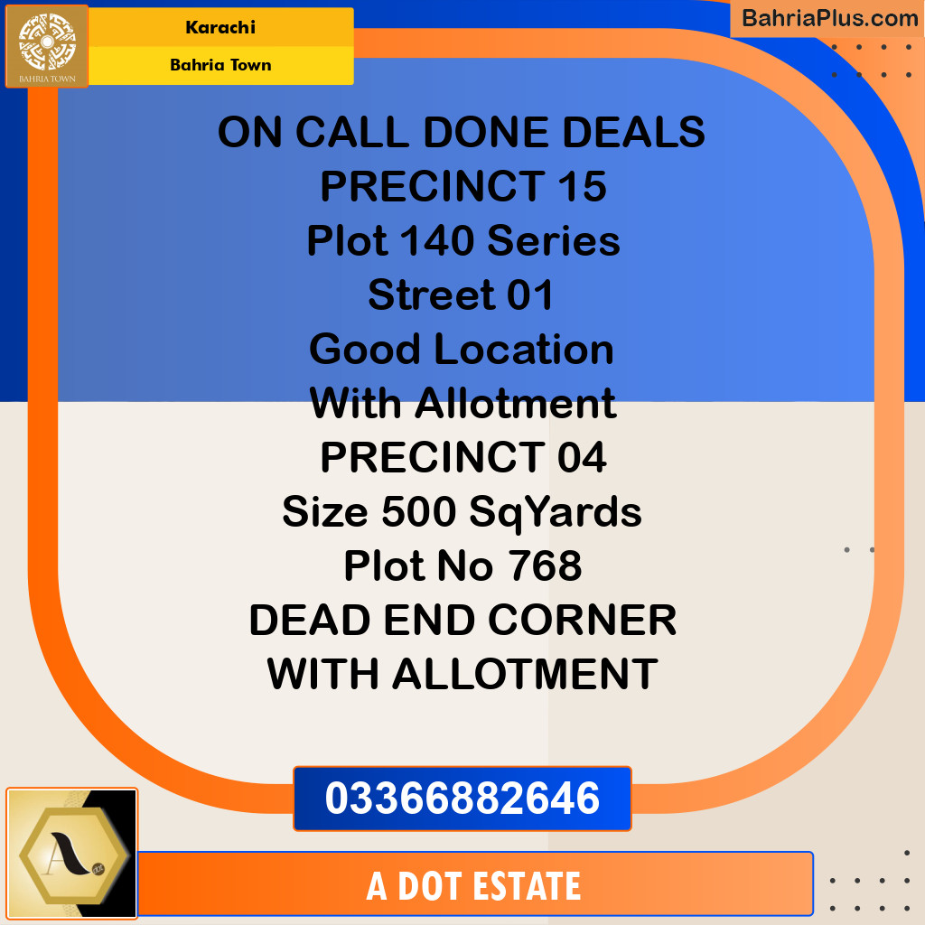 Residential Plot for Sale in Bahria Town, Karachi - (BP-194041)