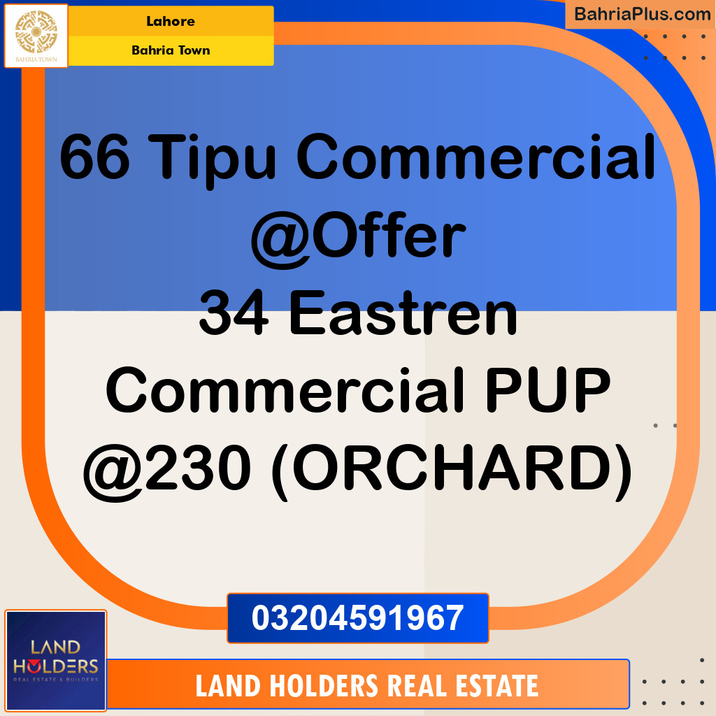 Commercial Plot for Sale in Bahria Town, Lahore - (BP-194082)