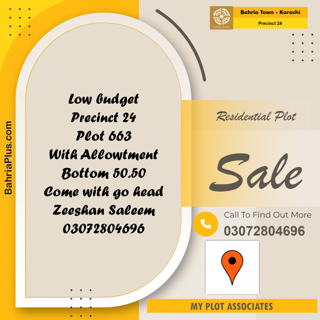 125 Sq. Yards Residential Plot for Sale in Precinct 24 -  Bahria Town, Karachi - (BP-194092)