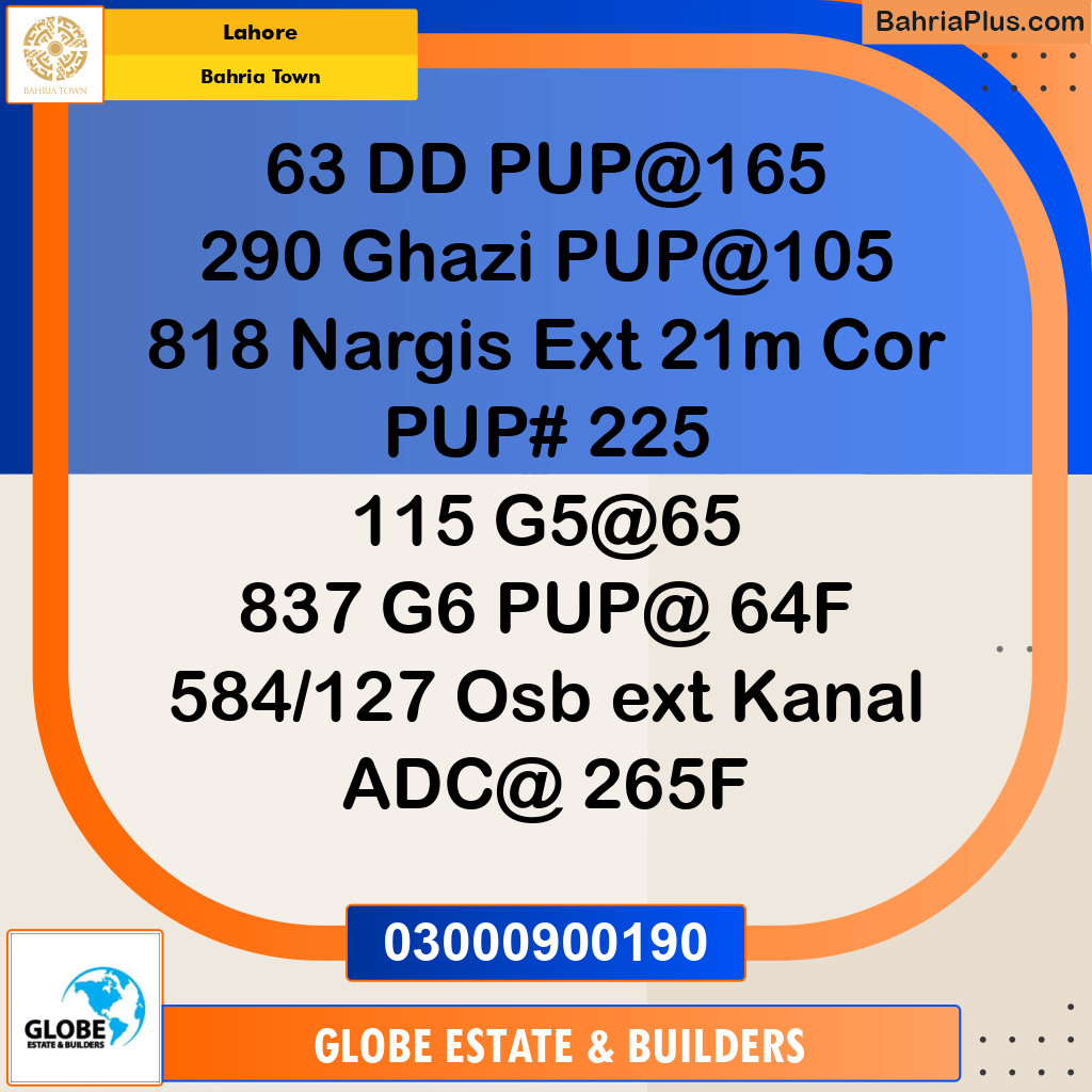 Residential Plot for Sale in Bahria Town, Lahore - (BP-194225)