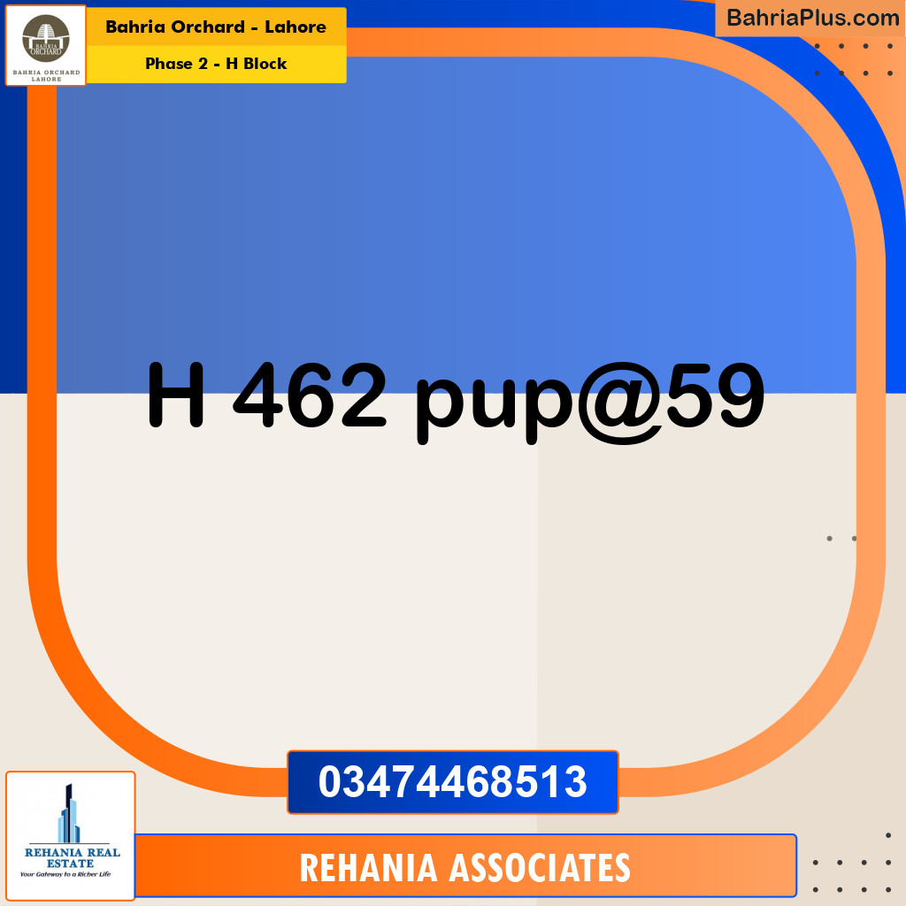 Residential Plot for Sale in Phase 2 - H Block -  Bahria Orchard, Lahore - (BP-194300)