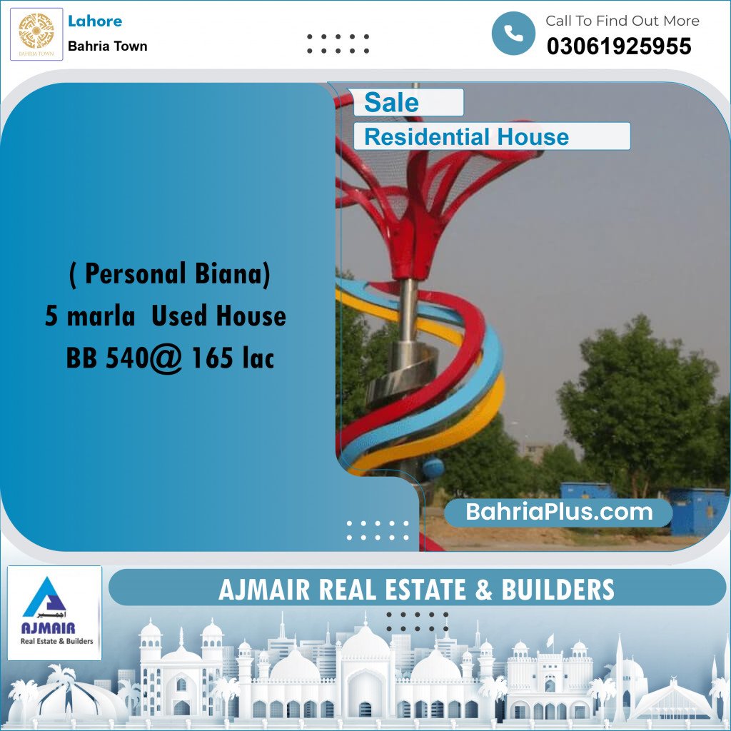 Residential House for Sale in Bahria Town, Lahore - (BP-194317)